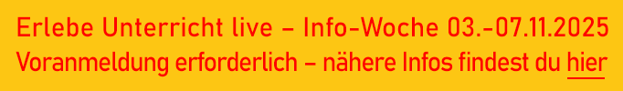 Hinweis auf die Anmeldung zur Infowoche an der Akademie der Wirtschaft